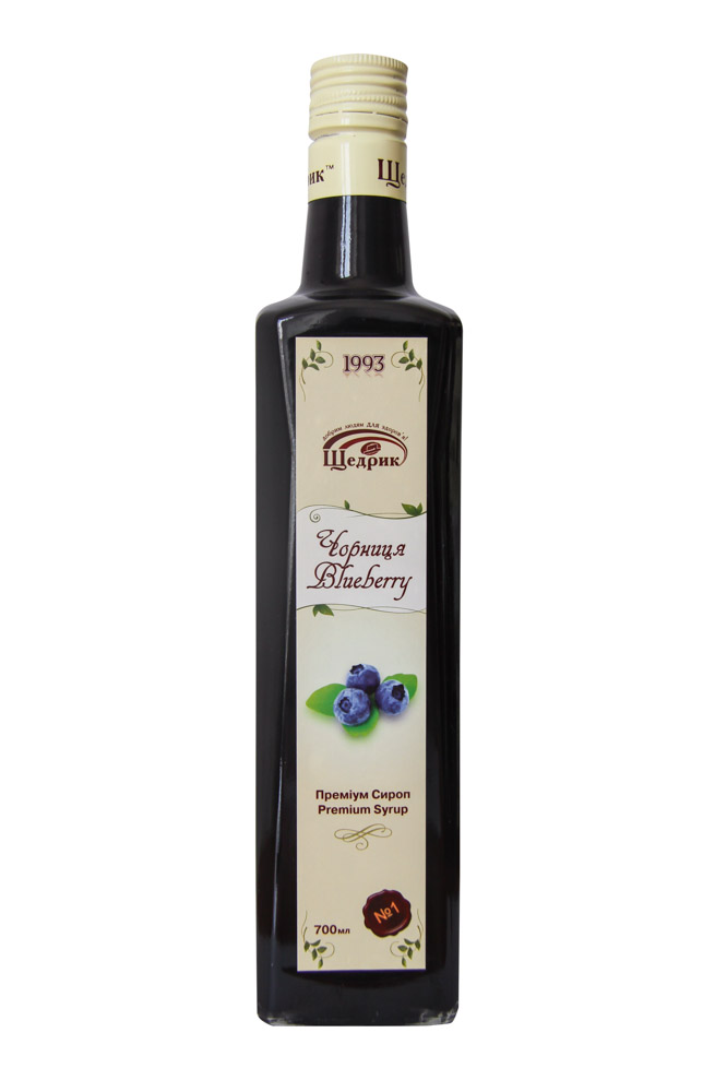 Щедрик сироп чорниця 700 мл