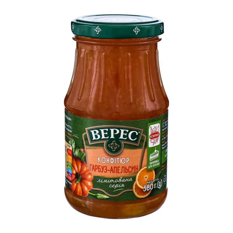 Верес конфітюр гарбуз-апельсин 380 г