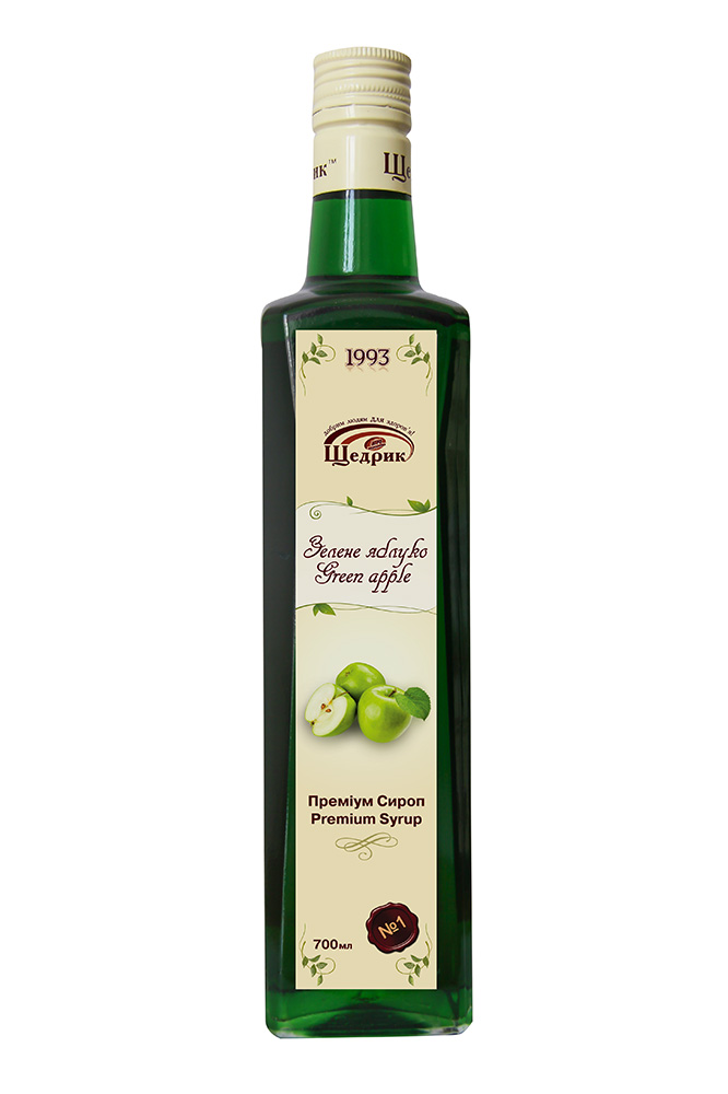 Щедрик сироп зелене яблуко 700 мл